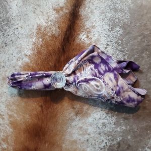 Set of 4 distressed bandanna napkins